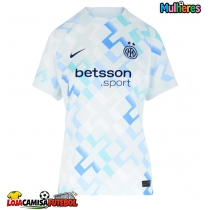 Camisa de Futebol Inter Milan Alessandro Bastoni #95 Equipamento Secundário Mulheres 2025-26 Manga Curta